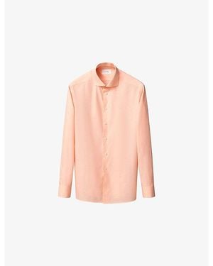 Eton End-On-End Breeze Slim-Fit Cotton-Poplin Shirt - Pink
