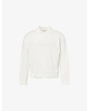 The Couture Club Fine-Gauge Knitted Polo Shirt - White