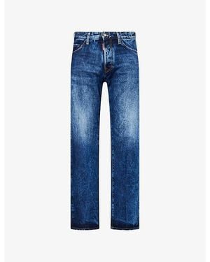 DSquared² Sexy 70's Straight-Leg Denim Jeans - Blue