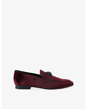 Kurt Geiger Hugh Velvet Loafers - Red