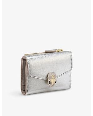 BVLGARI Serpenti Forever Compact Card Holder - White