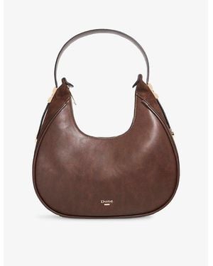 Dune Dedicated Scoop Faux-Leather Shoulder Bag - Brown