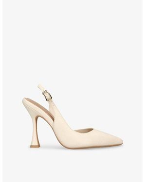KG by Kurt Geiger Aria2 Sling-Back Heeled Faux-Leather Courts - White