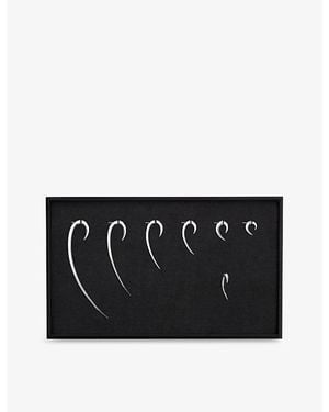 Shaun Leane Iconic Hook Sterling- And 0.04Ct Diamond Earring Box Set - Black