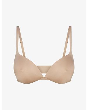 Skims Ultimate Nipple Wireless Push-Up Bra - Natural