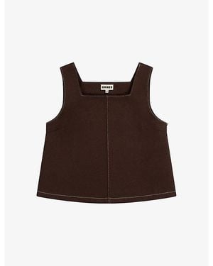 OMNES Kiri Sleeveless Cotton Top - Brown