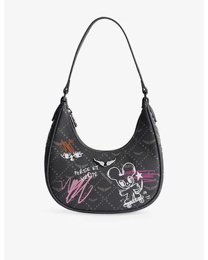 Zadig & Voltaire Z Night Out Leather Shoulder Bag - Black