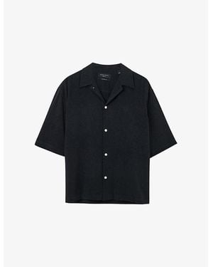 AllSaints Rialto Oversized Woven Shirt - Blue