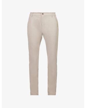 PAIGE Stafford Slim-Leg Mid-Rise Stretch-Woven Trousers - Natural