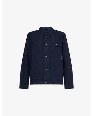 FINISTERRE Basset Patch-Pocket Cotton Trucker Jacket - Blue