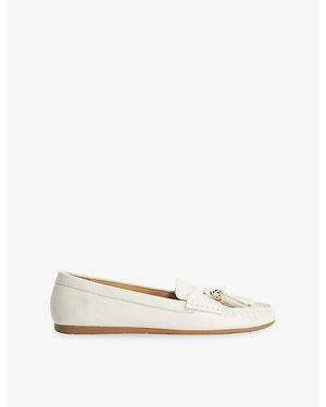 Dune Geen Leather Penny Loafers - Natural