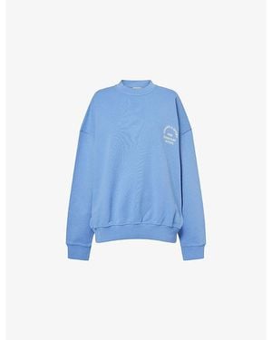ADANOLA Everyday Active Oversized Cotton Sweatshirt - Blue