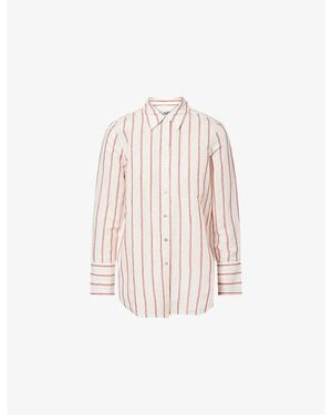 Rails Knox Striped Linen-Blend Shirt - White
