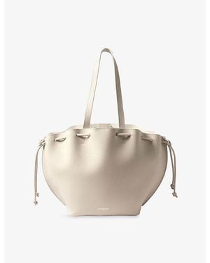 Claudie Pierlot Grained-Texture Leather Tote Bag - Natural
