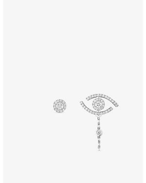 Messika Lucky Eye 18Ct- And 0.26Ct Diamond Earrings - White