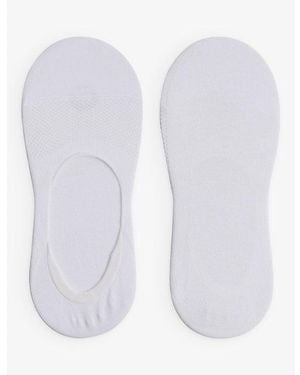 Reiss Axis Low-Rise Stretch-Cotton Socks - White
