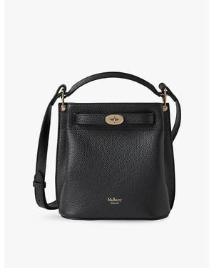 Mulberry Mini Islington Grained Leather Bucket Bag - Black