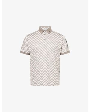J.Lindeberg Tour Tech-Print Woven Polo Shirt - White