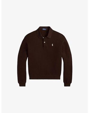 Polo Ralph Lauren Relaxed-Fit Brand-Embroidered Cotton-Blend Sweatshirt - Brown