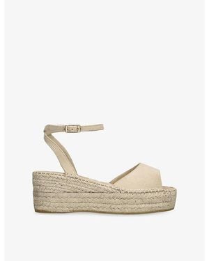 Manebí Hamptons Suede Espadrille Wedge Sandals - White
