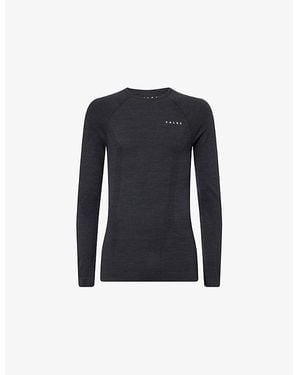 FALKE Tech Long-Sleeve Stretch-Wool Blend Top - Blue