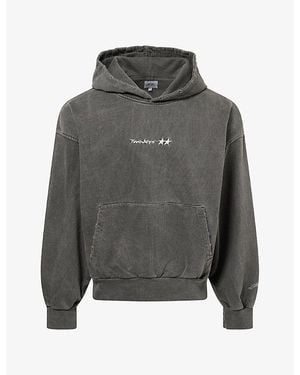Twojeys Icon Logo-Embroidered Cotton Hoody - Grey