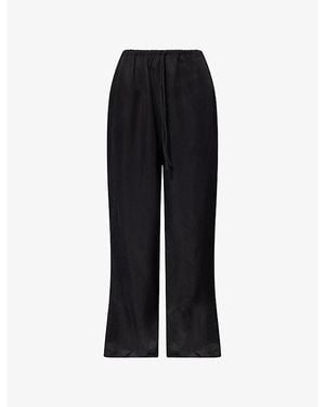 Dissh Xena Side-Split Wide-Leg Woven Pants - Black