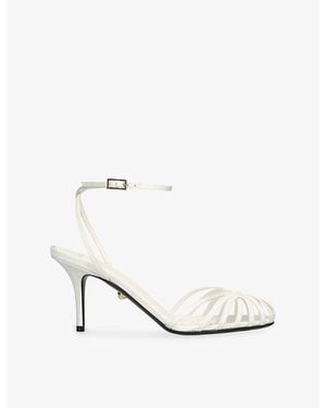 ALEVI Blake 95 Satin Heeled Sandals - White