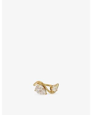 Indigo Lune Oraya 18Ct-Plated Stainless-Steel And Cubic-Zirconia Ring - Metallic