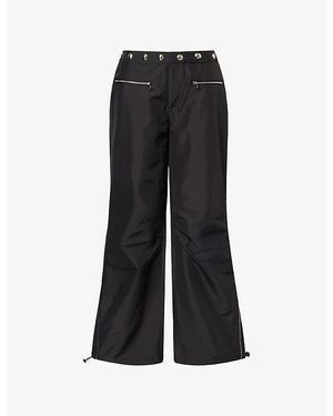 Jaded London Corvi Studded Cargo Shell Trousers - Black