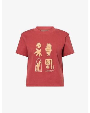ALÉMAIS Laurence Chenille Embroidered Cotton-Blend T-Shirt
