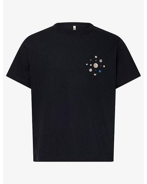 KHOKI Bead-Embellished Cotton T-Shirt - Black