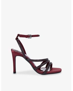 KG by Kurt Geiger Savanna2 Satin Heeled Sandals - White