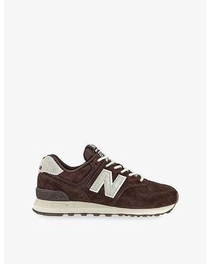 New Balance 574 Suede Sneakers - Brown