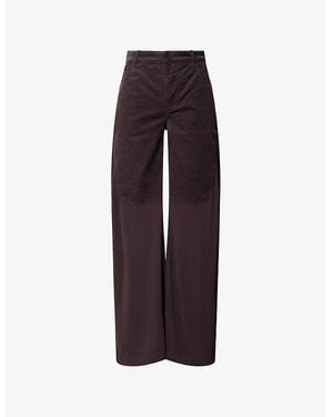 Christopher Esber Taped Corduroy Stretch-Cotton Jeans - Purple