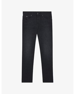 BOSS Delaware Slim-Fit Stretch-Denim Jeans - Black