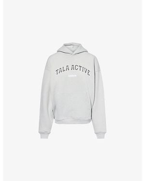 WE Are Tala Relaxed-Fit Embroidered-Logo Cotton-Blend Hoodie - White