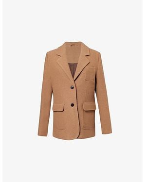Skall Studio Yoko Textured Single-Breasted Wool Blazer - Natural