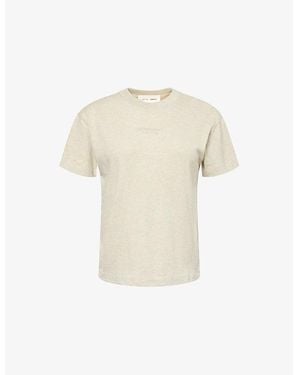 Fear Of God Embossed-Branding Round-Neck Cotton-Blend T-Shirt - Natural