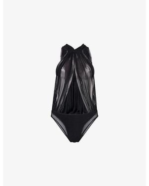 Rick Owens Miami Mesh Stretch-Tulle Body - Black