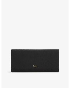Mulberry Continental Grained Leather Wallet - Black