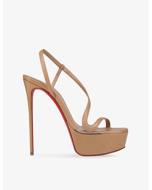 Christian Louboutin Rosalie Alta 150 Heeled Leather Sandals - Pink