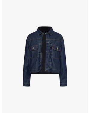 Sacai X Levi's Padded Relaxed-Fit Denim Jacket - Blue