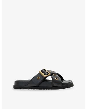 AllSaints Suki Leather Sandals - Black