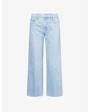 PAIGE Leenah Crop-Leg Stretch-Denim Jeans - Blue