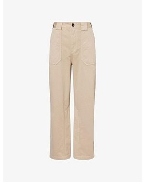 Loewe X Paula's Ibiza Wide-Leg Cotton Cargo Trousers - Natural