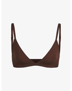 Skims Fits Everybody Triangle Bralette - Brown