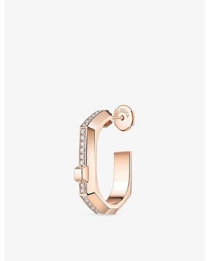 Messika Moderniste Single Pavé 18Ct And 0.10Ct Diamond Hoop Earring - Metallic