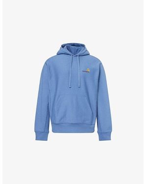 Carhartt American Script Logo-Embroidered Cotton Hoody - Blue