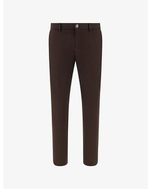 BOGGI Straight-Leg Regular-Fit Stretch Cotton-Blend Trousers - Brown